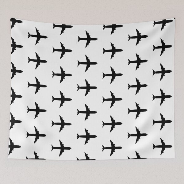 Item preview, Black Airplane Jumbo Jet Flying designed and sold by THP Creative.