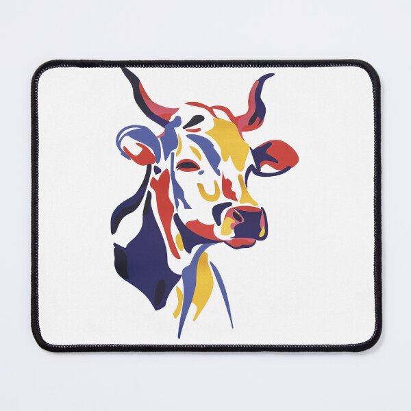 Item preview, Vibrant Abstract Cow Illustration designed and sold by Rue Market.