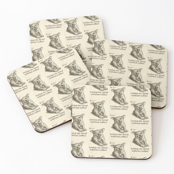 Item preview, Losing My Minds Without Coffe - Vintage Dog Etching by Swarożyc Studio  designed and sold by SwarozycStudio.