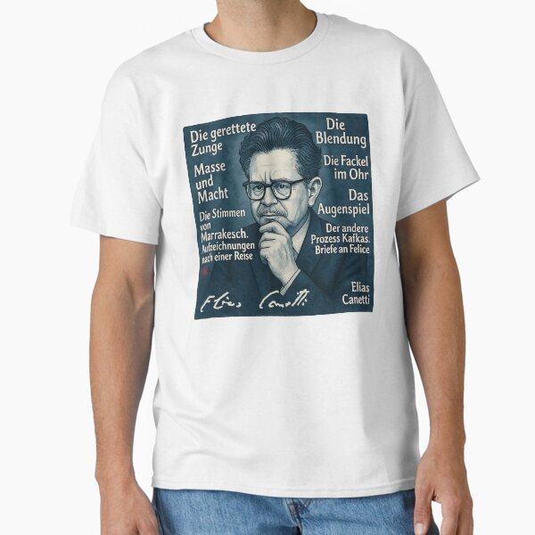 Item preview, Elias Canetti Literary Portrait – Book Lovers & Philosophy Fans designed and sold by DianaAlunaImage.