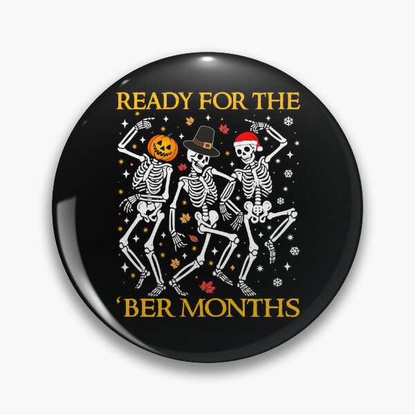 Item preview, Funny Dancing Skeletons Ready For the Ber Months Fall Autumn Season  designed and sold by Bad Kitty Designz.