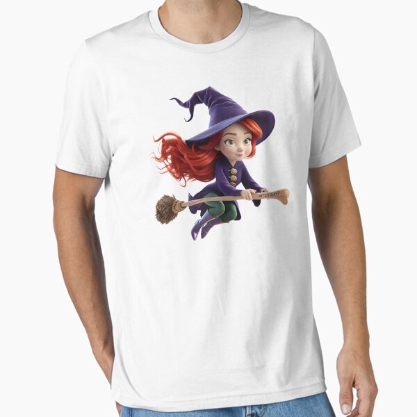 Item preview, Little Witch on Broomstick Magical Halloween Character designed and sold by TMCreate.