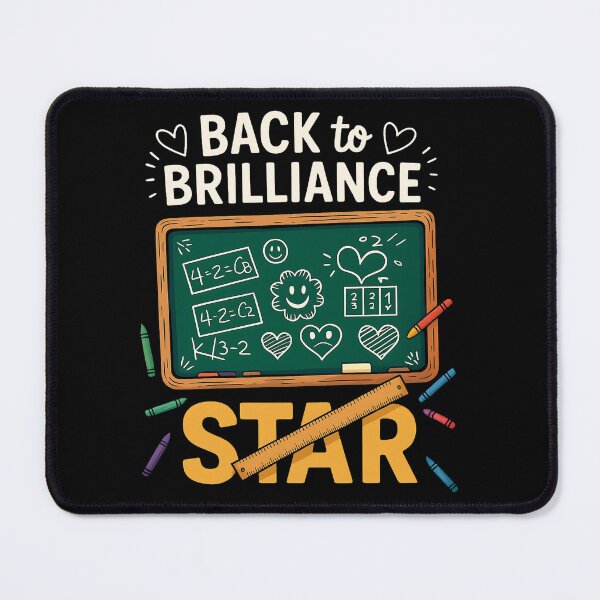 Item preview, Back to Brilliance – Chalkboard Math and Learning Star - Back to School designed and sold by Taans-Creation.