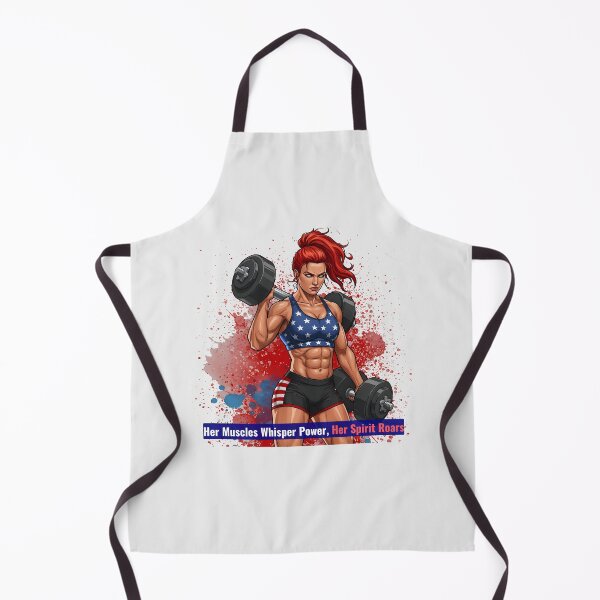 Item preview, American Female Strength - Patriotic Fitness Illustration designed and sold by All-Shopping.