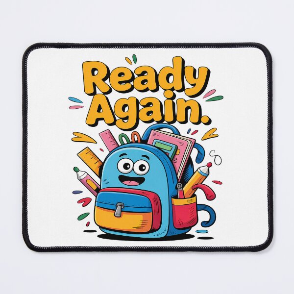 Item preview, Ready Again – Happy Backpack Back to School Character Back to School designed and sold by Taans-Creation.