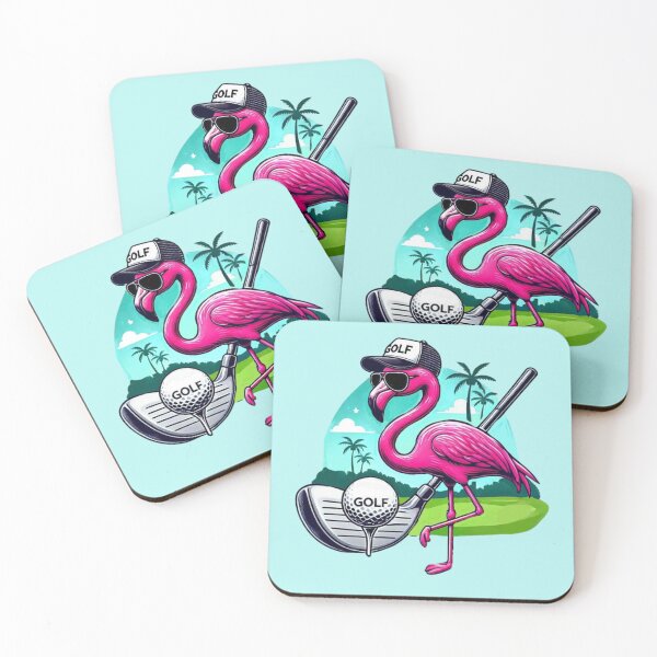 Item preview, Pink Golf Flamingo designed and sold by Myra365Art.