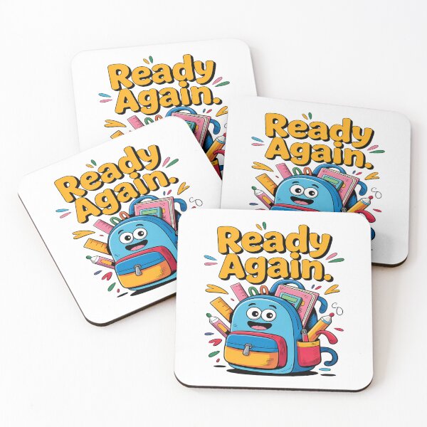 Item preview, Ready Again – Happy Backpack Back to School Character Back to School designed and sold by Taans-Creation.