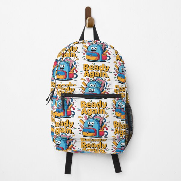Item preview, Ready Again – Happy Backpack Back to School Character Back to School designed and sold by Taans-Creation.
