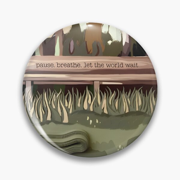 Item preview, Pause Breathe Let The World Wait, Self Care Quote inspired by modern art designed and sold by MoMidoStore.
