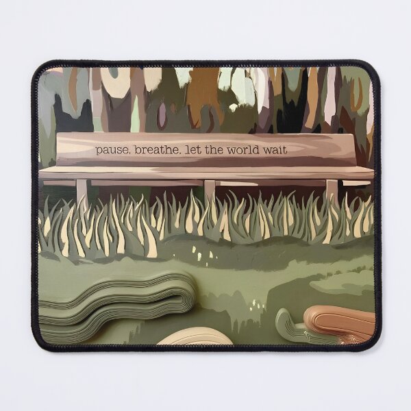 Item preview, Pause Breathe Let The World Wait, Self Care Quote inspired by modern art designed and sold by MoMidoStore.