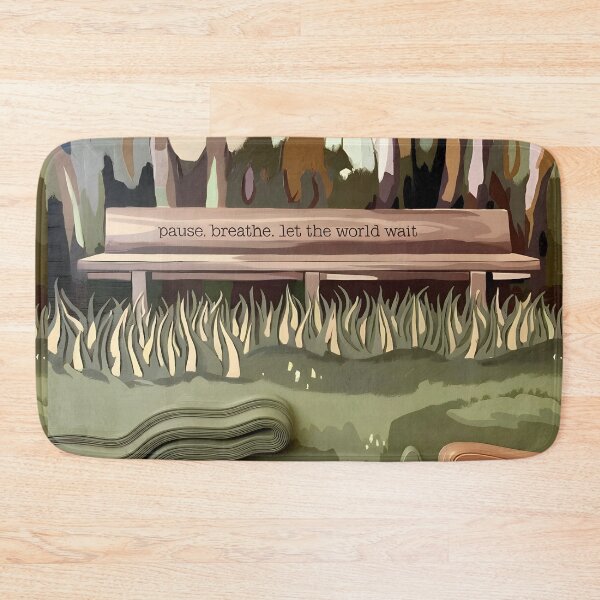 Item preview, Pause Breathe Let The World Wait, Self Care Quote inspired by modern art designed and sold by MoMidoStore.