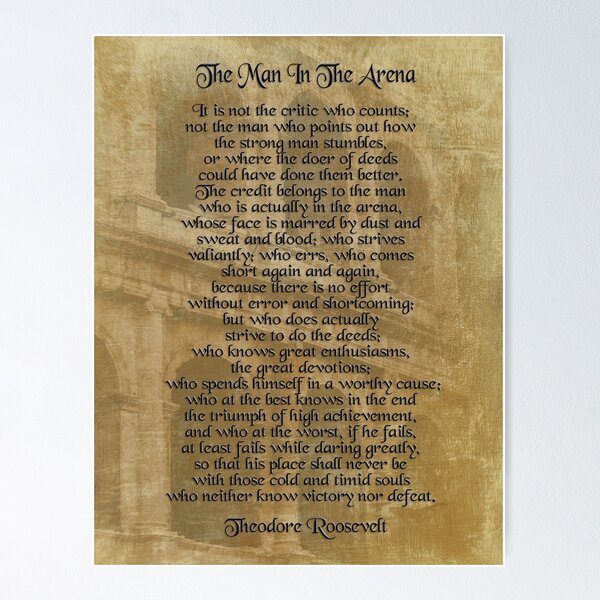 Item preview, "The man in the arena" Theodore Roosevelt designed and sold by Irisangel.