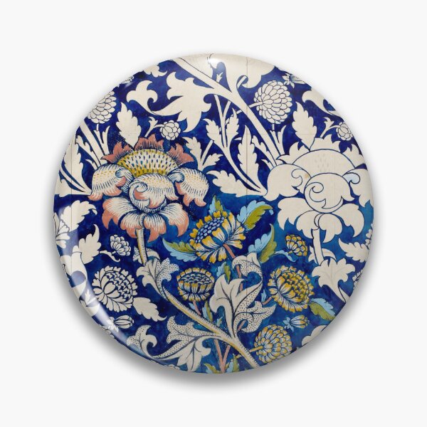 Item preview, Patrón floral azul antiguo designed and sold by Sponjo.