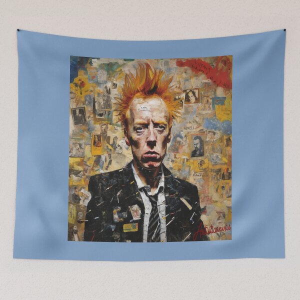 Item preview, "Sneering Rebel: Johnny Rotten's Punk Rock Iconoclasm" designed and sold by Artisticanvas.