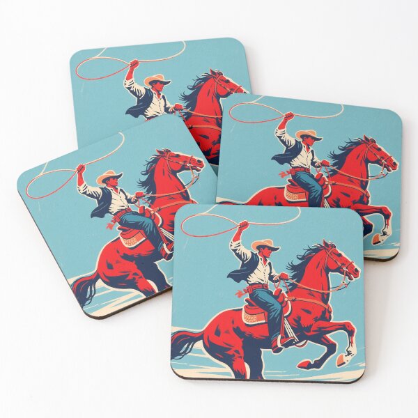 Item preview, Retro Western Cowboy on Horseback – Hope Style Design designed and sold by HoopeStylee.