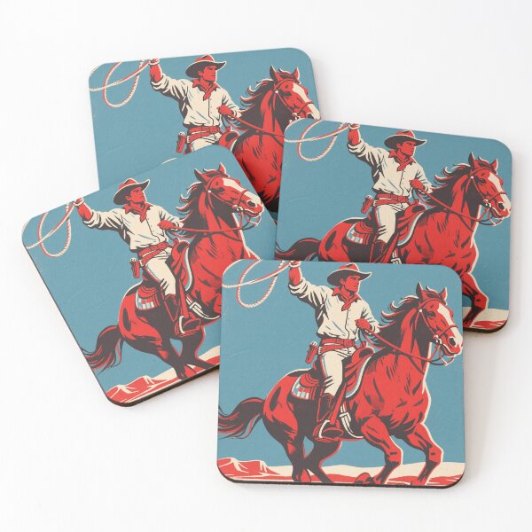 Item preview, Heroic Cowboy Galloping Through the West – Retro Hope Style designed and sold by HoopeStylee.