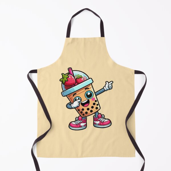 Item preview, Strawberry Boba Buddy – Kawaii Dabbing Bubble Tea Character designed and sold by Myra365Art.
