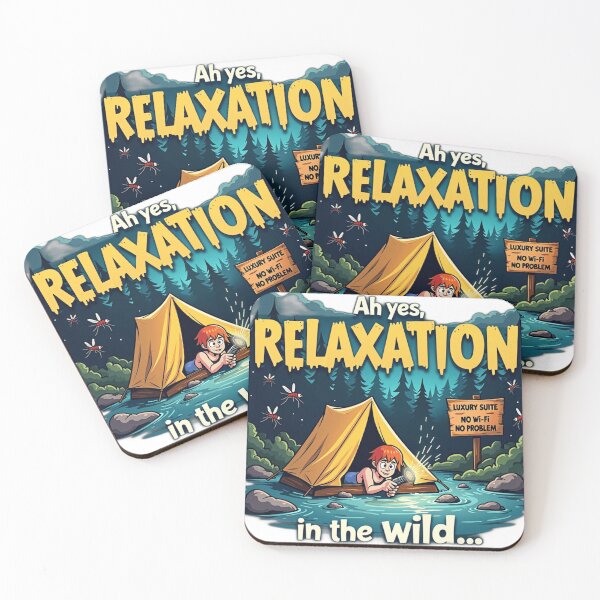 Item preview, camping sarcasm, camp relaxation, no wifi, luxury suite camp designed and sold by Mar-vel Creative Design.