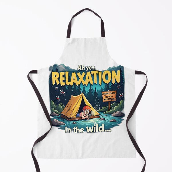 Item preview, camping sarcasm, camp relaxation, no wifi, luxury suite camp designed and sold by Mar-vel Creative Design.