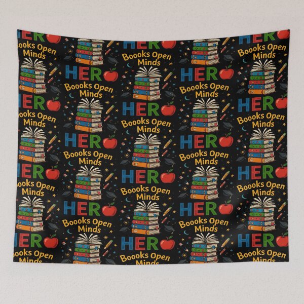 Item preview, Books Open Minds – Education Hero Stack - Back to School designed and sold by Taans-Creation.