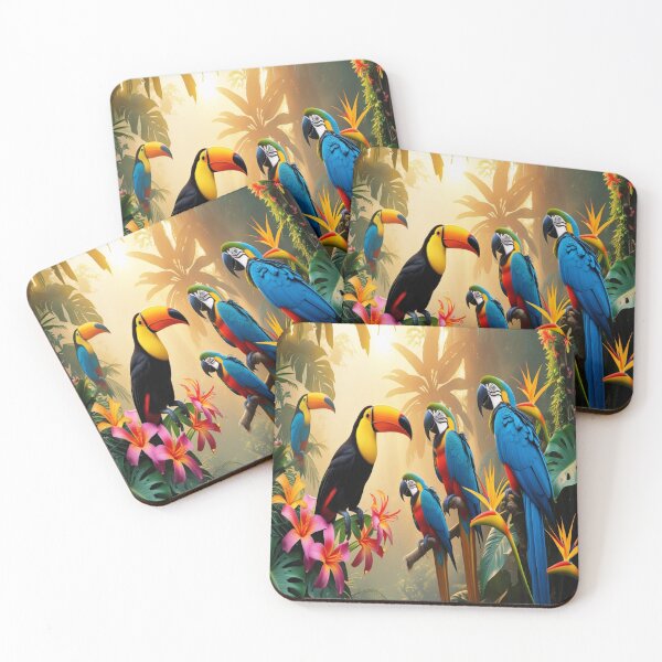 Item preview, Tropical Sunrise Jungle Birds Paradise designed and sold by Max Store.