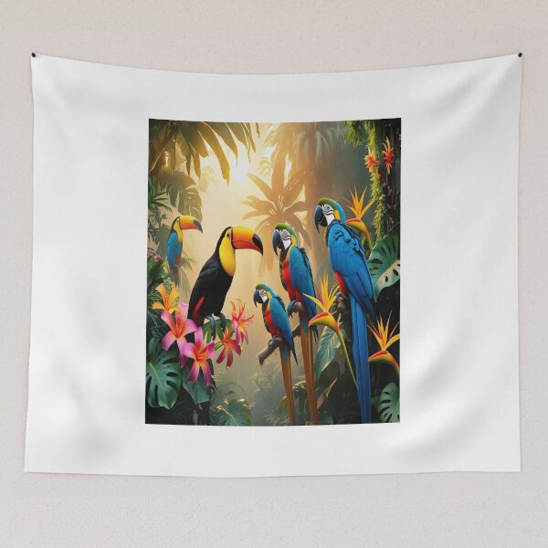 Item preview, Tropical Sunrise Jungle Birds Paradise designed and sold by Max Store.