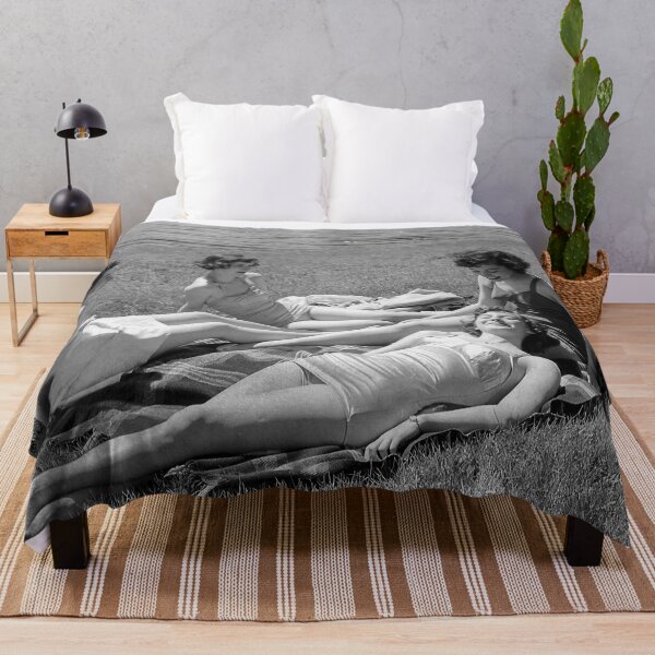 Item preview, Women Relaxing By River, Vintage Black and White Old Photo designed and sold by modernretro.