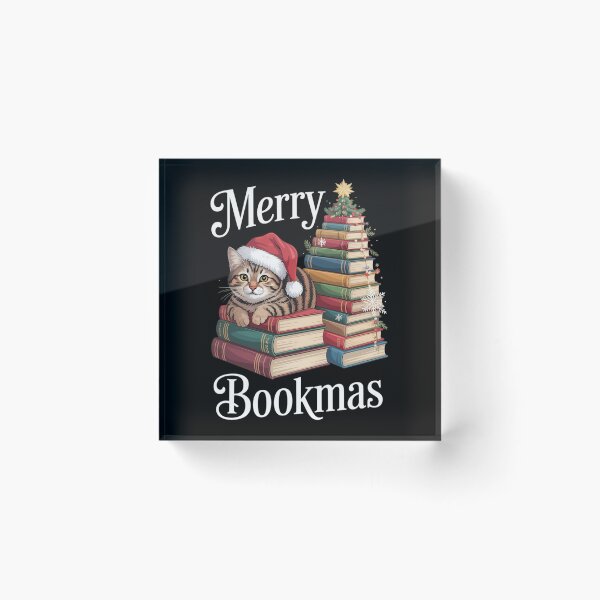 Item preview, Merry Bookmas Cat Reading A Book Ugly Christmas designed and sold by brynatshop.