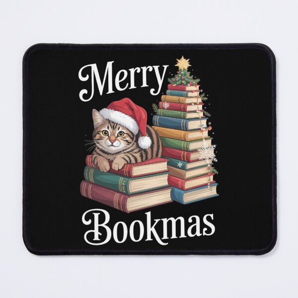 Item preview, Merry Bookmas Cat Reading A Book Ugly Christmas designed and sold by brynatshop.