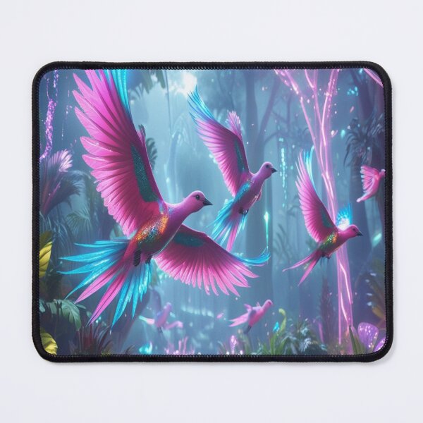 Item preview, Neon Birds Futuristic Bioluminescent Rainforest Fantasy designed and sold by Max Store.