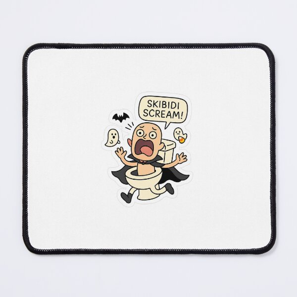 Item preview, Skibidi Scream Halloween Sticker – Funny Kawaii Toilet Ghost Meme 2025 designed and sold by SixthSolArt.