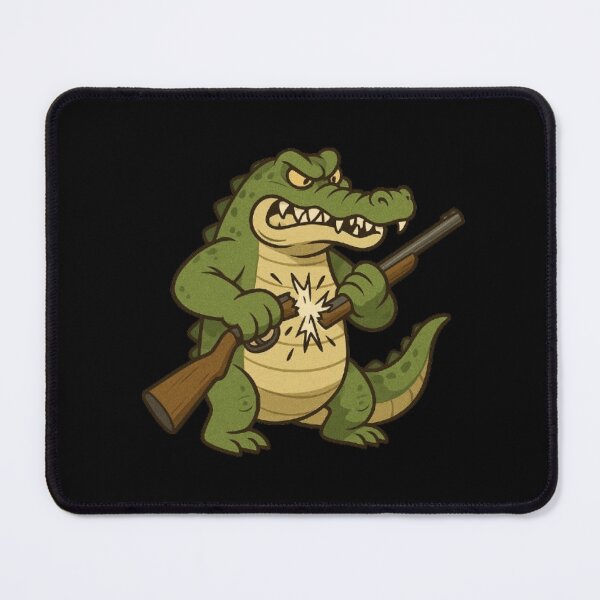Item preview, The Fearless Alligator Breaks the Gun designed and sold by FLATVAC STICKER.