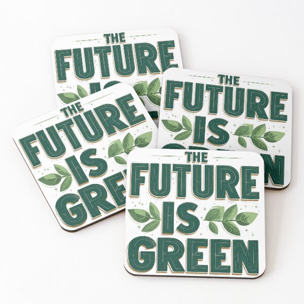 Item preview, The Future is Green - Retro Solarpunk Typography designed and sold by chi3-jp.