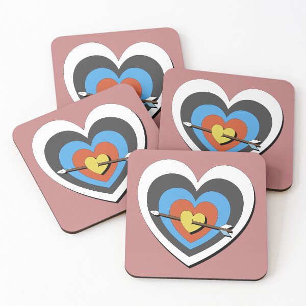 Item preview, Archery Target Cute Cupid Heart Shapes designed and sold by Lwahniarts.