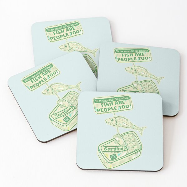 Item preview, Sardines fish protesting for animal rights designed and sold by piedaydesigns.
