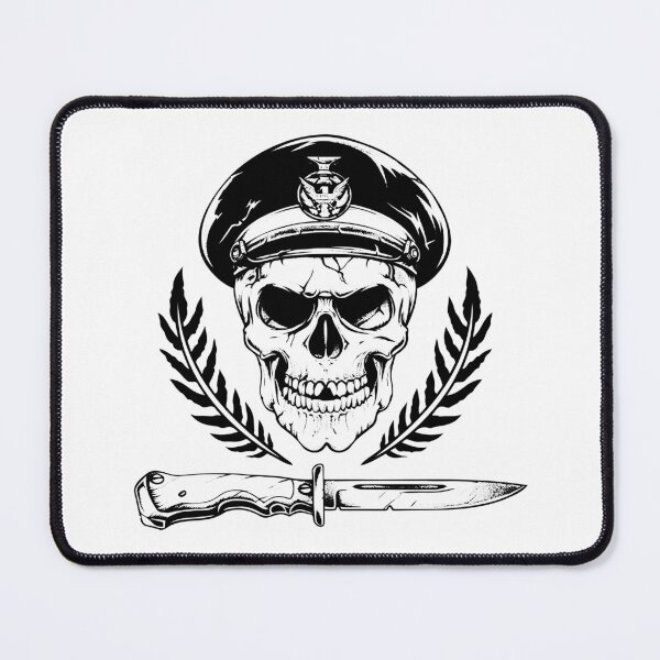 Item preview, Military Skull and Knife Design - Gothic Tactical Tattoo Style Art designed and sold by inkoutninja.