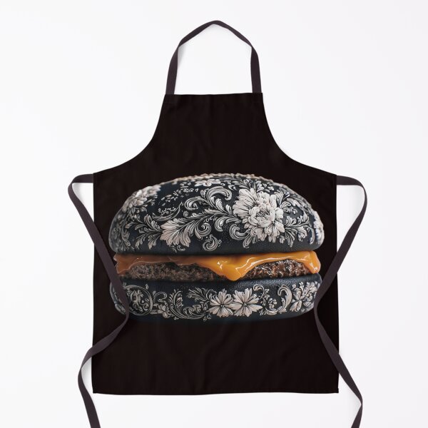 Item preview, Black Burger bun with floral patterns designed and sold by Brendon987.