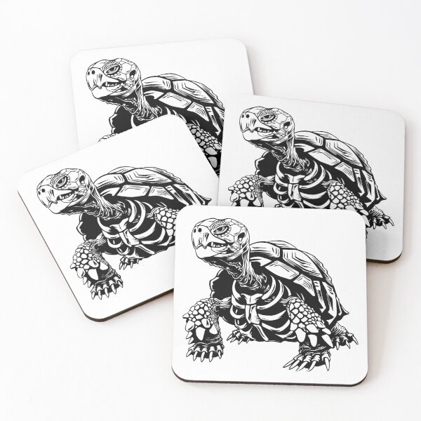 Item preview, Turtle Line Art Illustration - Bold Reptile Wildlife Tattoo Style Design designed and sold by inkoutninja.