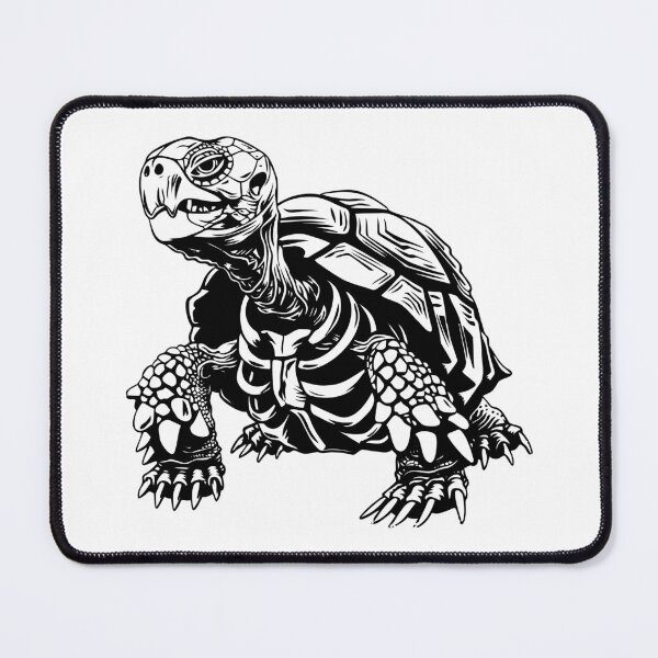 Item preview, Turtle Line Art Illustration - Bold Reptile Wildlife Tattoo Style Design designed and sold by inkoutninja.