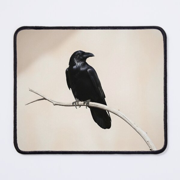 Item preview, Minimalist Raven on Branch – Subtle Beige Aesthetic designed and sold by Dino-Lune.