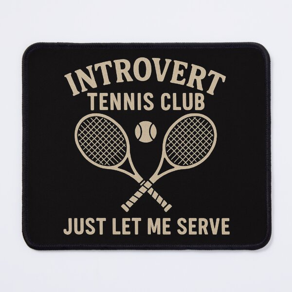 Item preview, Introvert Tennis Club Tee - Just Let Me Serve, Funny Tennis Tshirt, Unisex Racket Shirt, Racketsports Lover Gift, Introvert Clothing designed and sold by Orens POD.