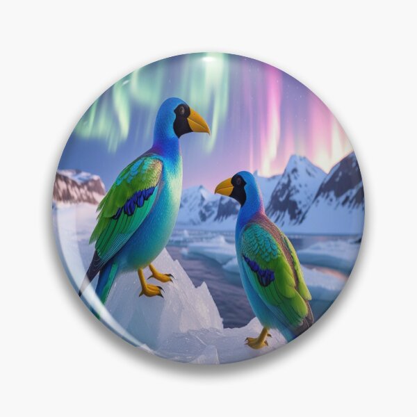 Item preview, Arctic Aurora Birds with Iridescent Feathers designed and sold by Max Store.