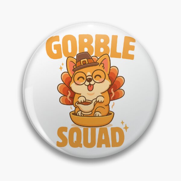 Item preview, Gobble Squad Thanksgiving Corgi designed and sold by thebest-2studio.