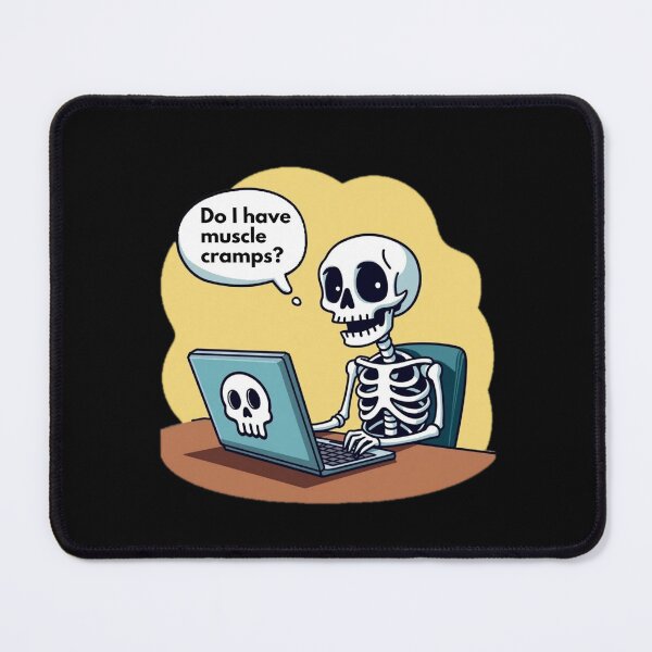 Item preview, Funny skeleton in front of a computer gets a wrong diagnosis. designed and sold by Giulivo Store Graphic.