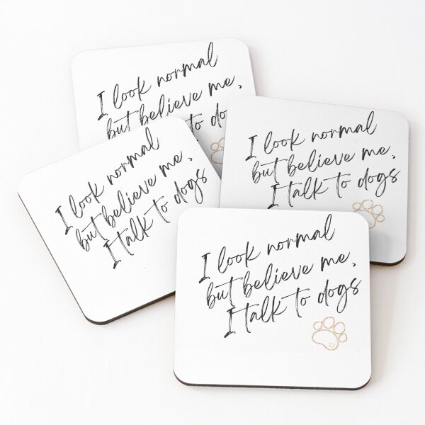 Item preview, I Talk to Dogs – Playful Typography designed and sold by Paw Print Designs.