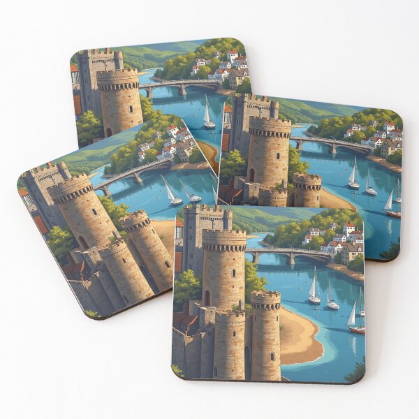Item preview, Conwy Travel Poster, Perfect Gift for Travel Enthusiasts, Vintage Style Wall Art, Uk art for home decor, Conwy print. Sticker designed and sold by Thegalleryshop1.