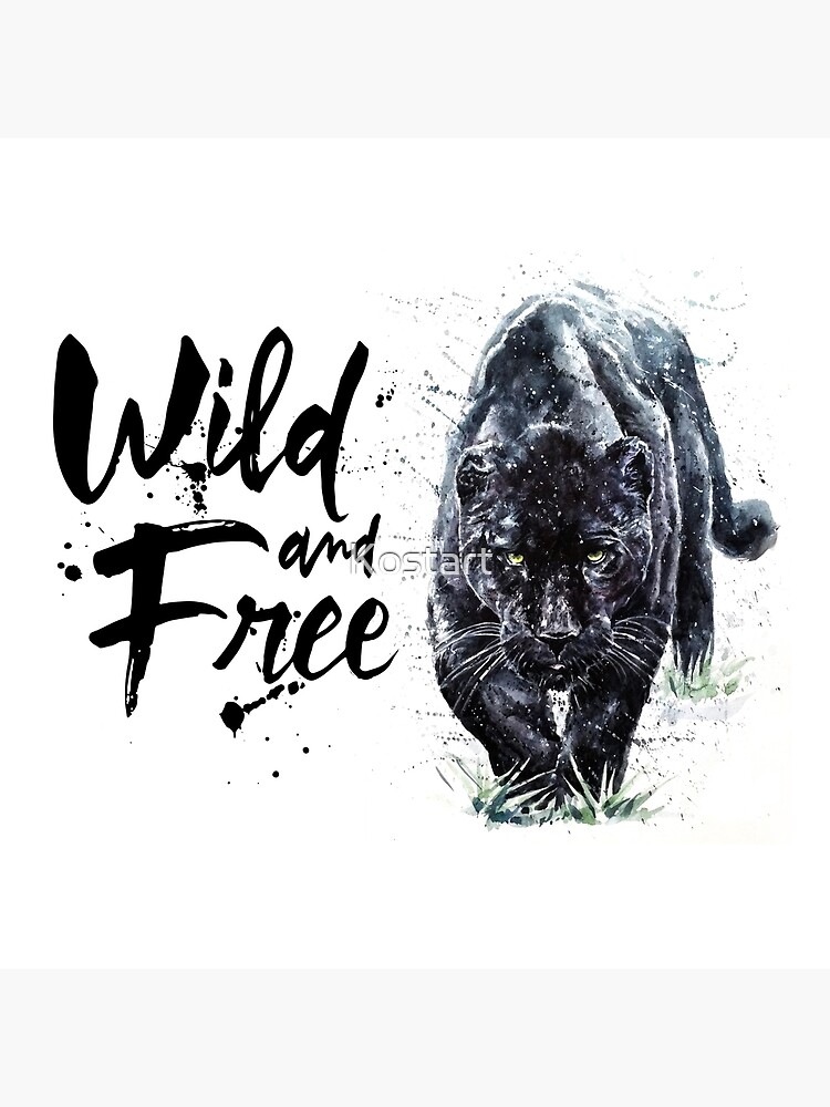 Panther watercolor painting predator animals puma jaguar wild & free Panther watercolor painting predator animals puma jaguar wild & free