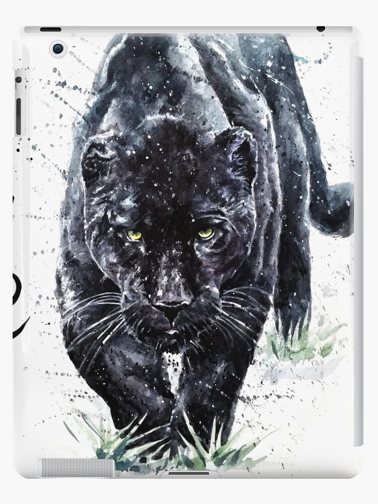 Funda y vinilo para iPad «Pantera pintura depredadores puma jaguar salvaje y libre» de Kostart | Redbubble