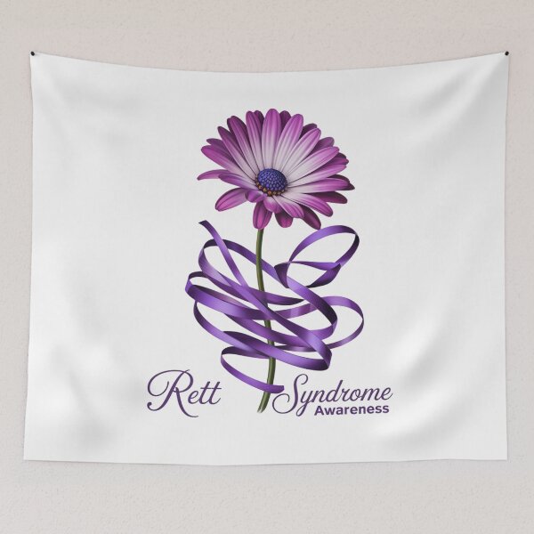 Item preview, Sunflower Cat Rett Syndrome Awareness Purple Ribbon designed and sold by ConceptualVibes.