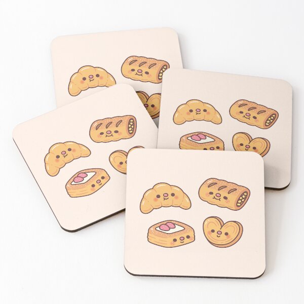 Item preview, Cute Flaky Pastries Croissant Apple Strudel Danish Pastry Palmier designed and sold by rustydoodle.